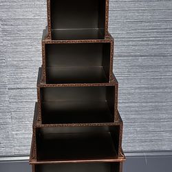Horchow Pagoda style bookcase etagere