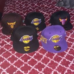 Various New Era Lakers Bulls Fitted 59fifty 