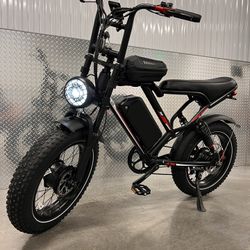 2000 Watt Dual Motor Scrambler Electric Ebike, 25ah Battery, 30mph, 30-60 Mile Range 