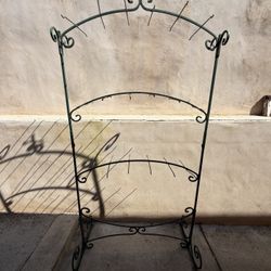Vintage Plant Stand Iron Green