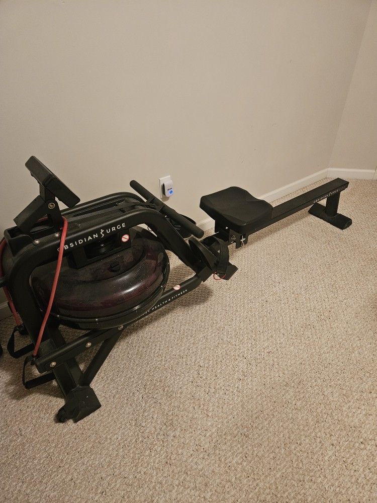 Sunny Health & Fitness Premium Water Rower w/Intensive Dynamic Real-Time Resistance, 300 LB Capacity