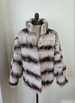 Real Chinchilla Fur Coat Batwing Sleeves *not Rex Rabbit NO OFFERS 