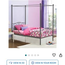 Twin Canopy Bed Frame With Canopy