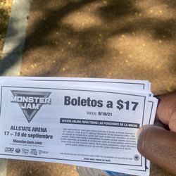 Monster jam tickets for sale