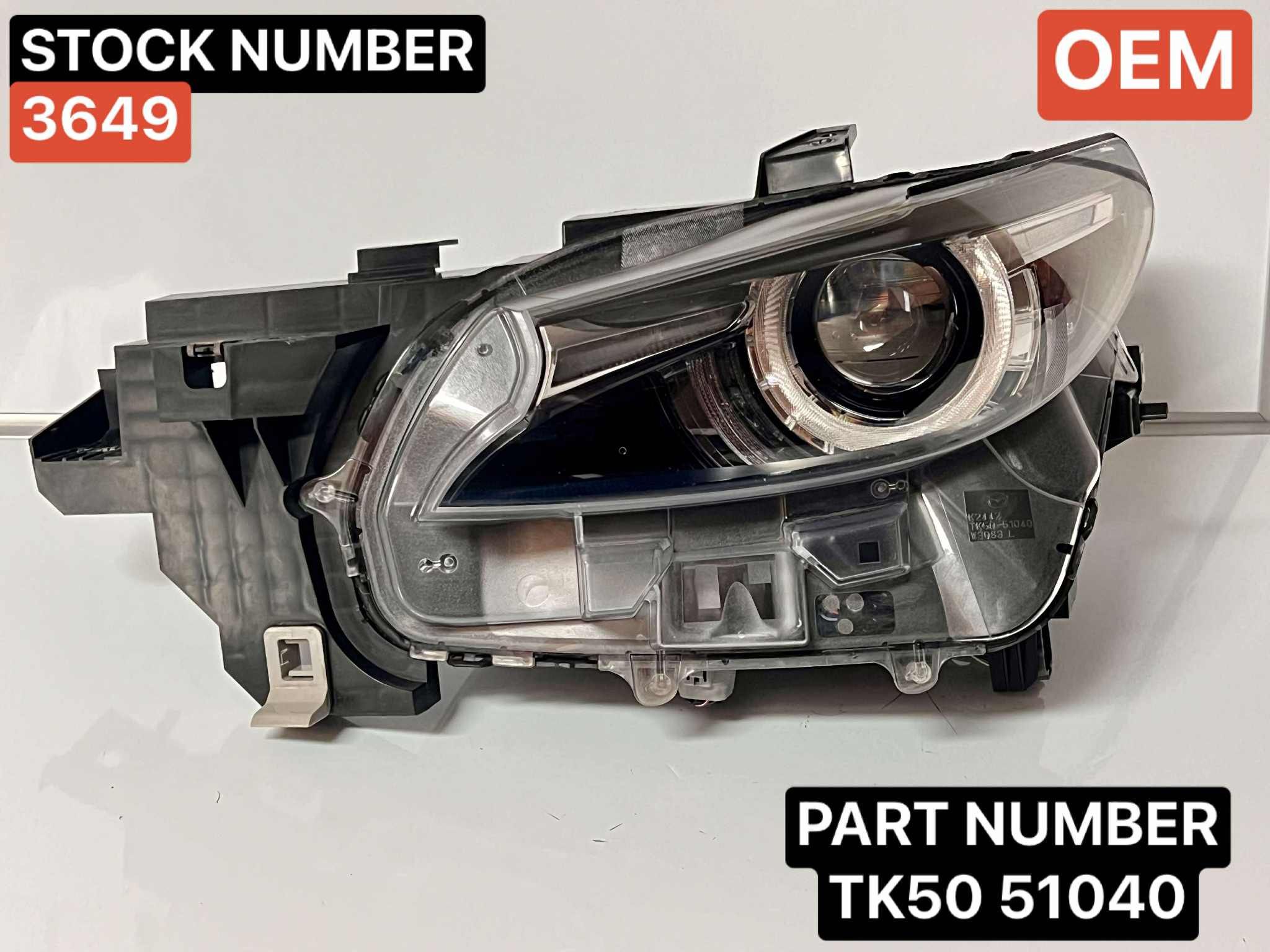 2016-2023 MAZDA CX-9 OEM LH FULL ADAPTIVE LED AFS HEADLIGHT. DRIVER SIDE.