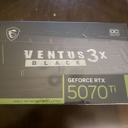 MSI VENTUS GeForce 5070 Ti 16GB GDDR7 PCI express 5.0 Graphics card 3X OC Black