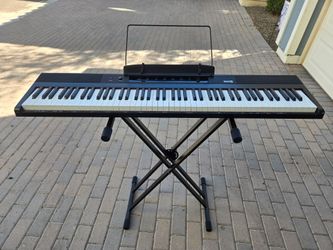 Rockjam RJ88DP Keyboard with stand and storage bench
