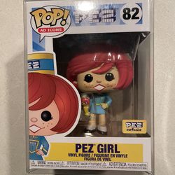 PEZ Girl Red Hair Funko Pop *MINT* PEZ Online Shop Limited Exclusive Redhead Ad Icons 82 with protector