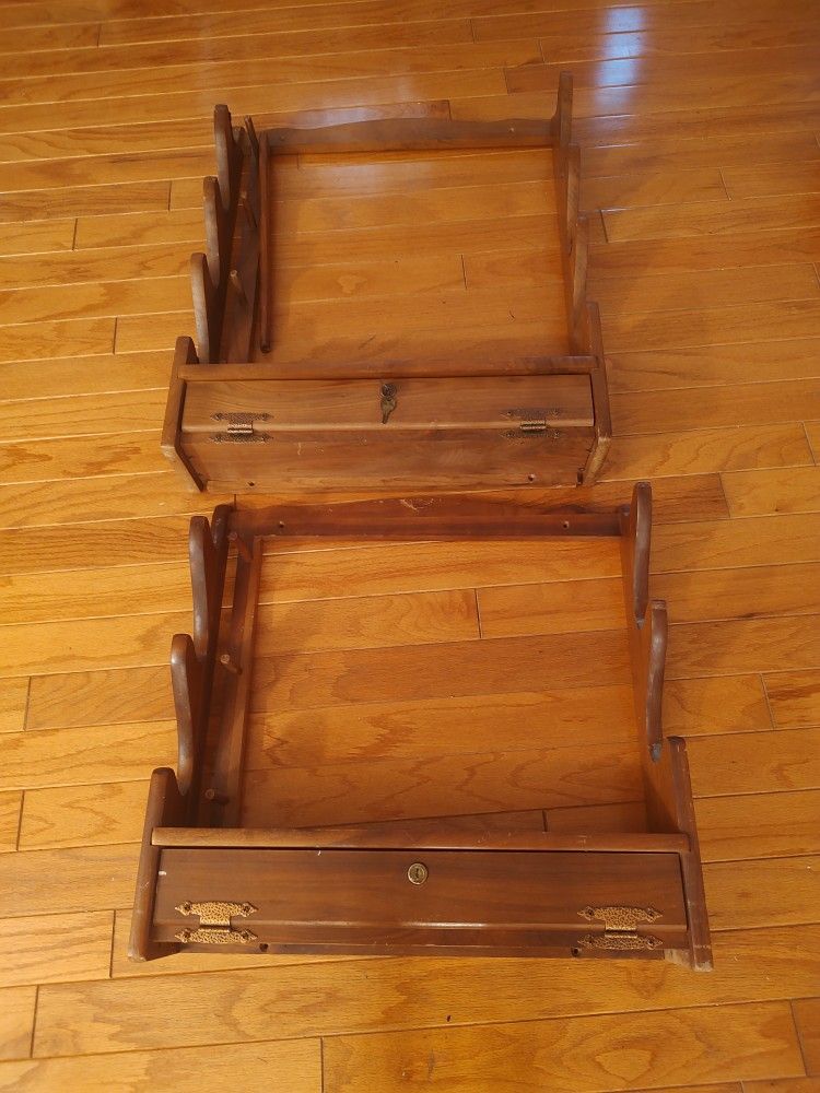 Vintage Wooden Gun Rifle Racks