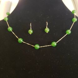 Jade 14k Gold Set 