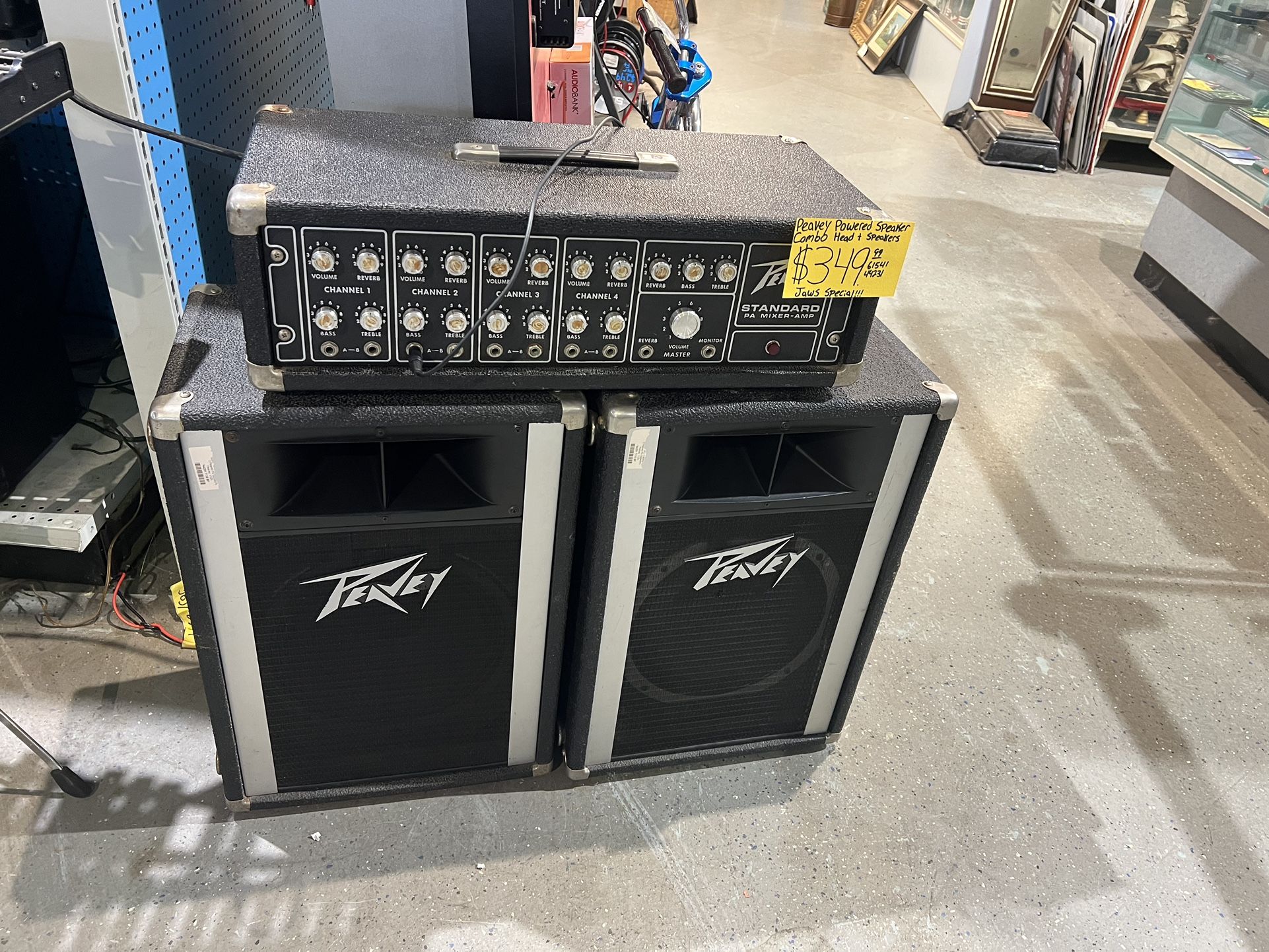Peavy Powered Speakers Combo Head and Speakers pick up only selling together only