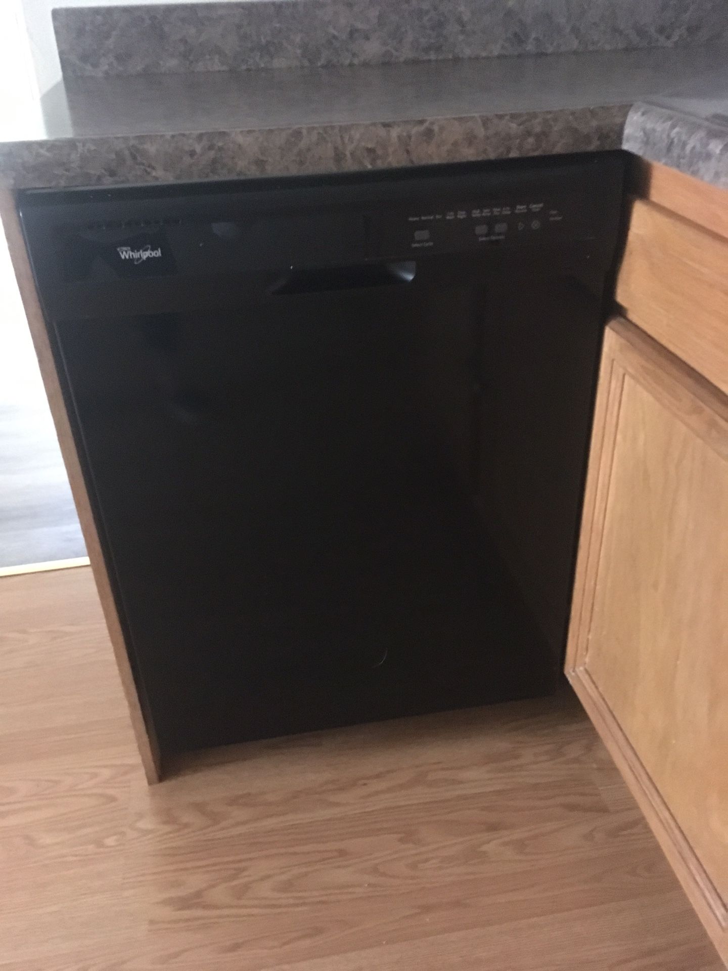 Black whirlpool dishwasher
