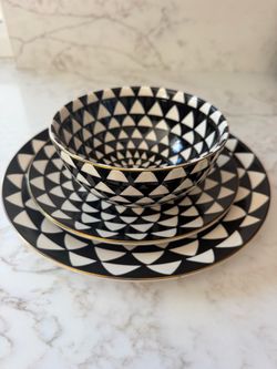 Two 12 piece dish set