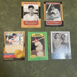 Lot Of 5 Joe DiMaggio Baseball Card Lot