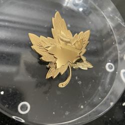 Monet Double Maple Leaf Brooch