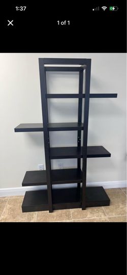 Dark Brown Asymmetrical Bookshelf