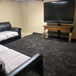 Couches, Tv, Tv Stand, Carpet 