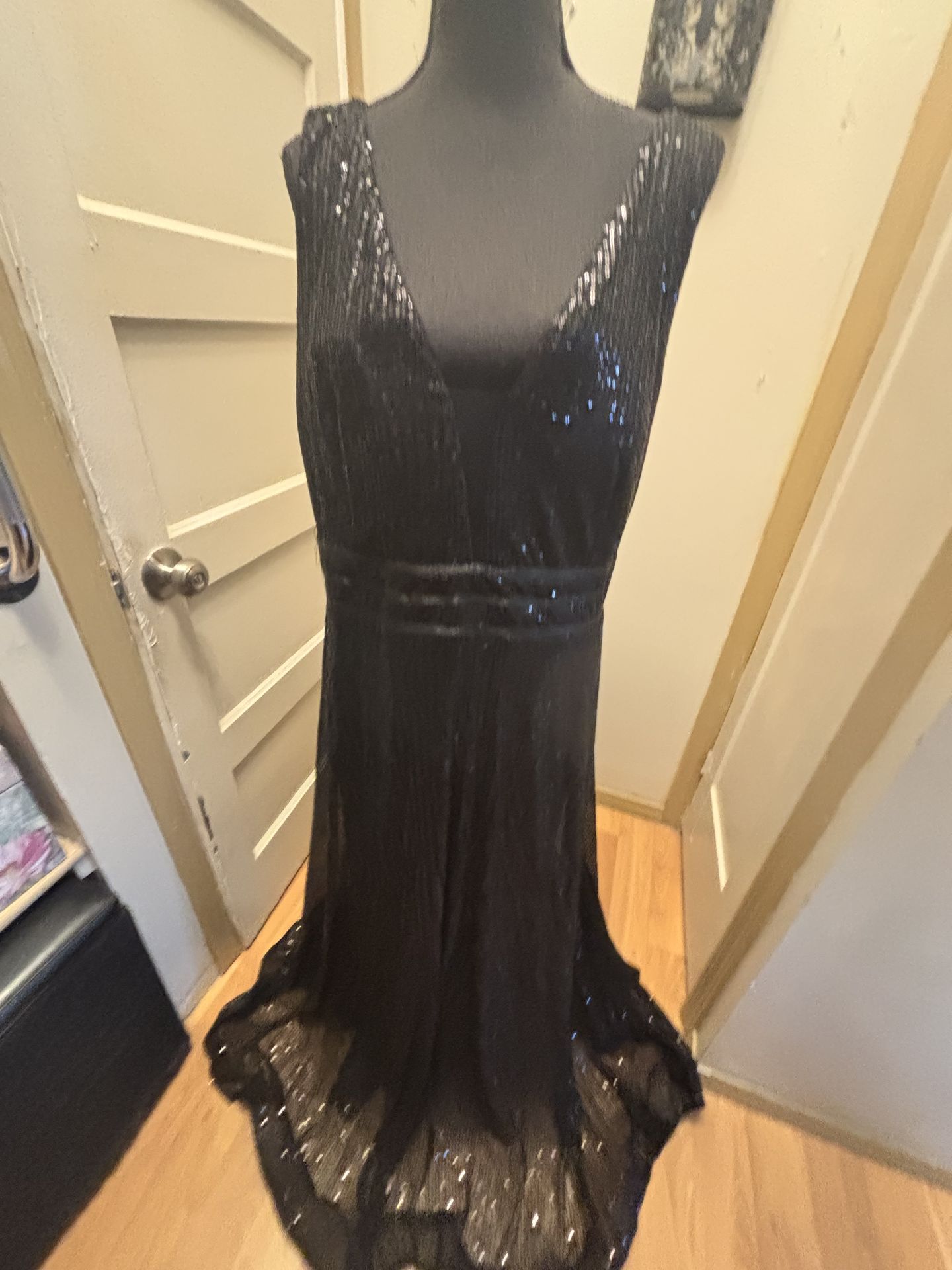 Formal sequin long dress 5xl new