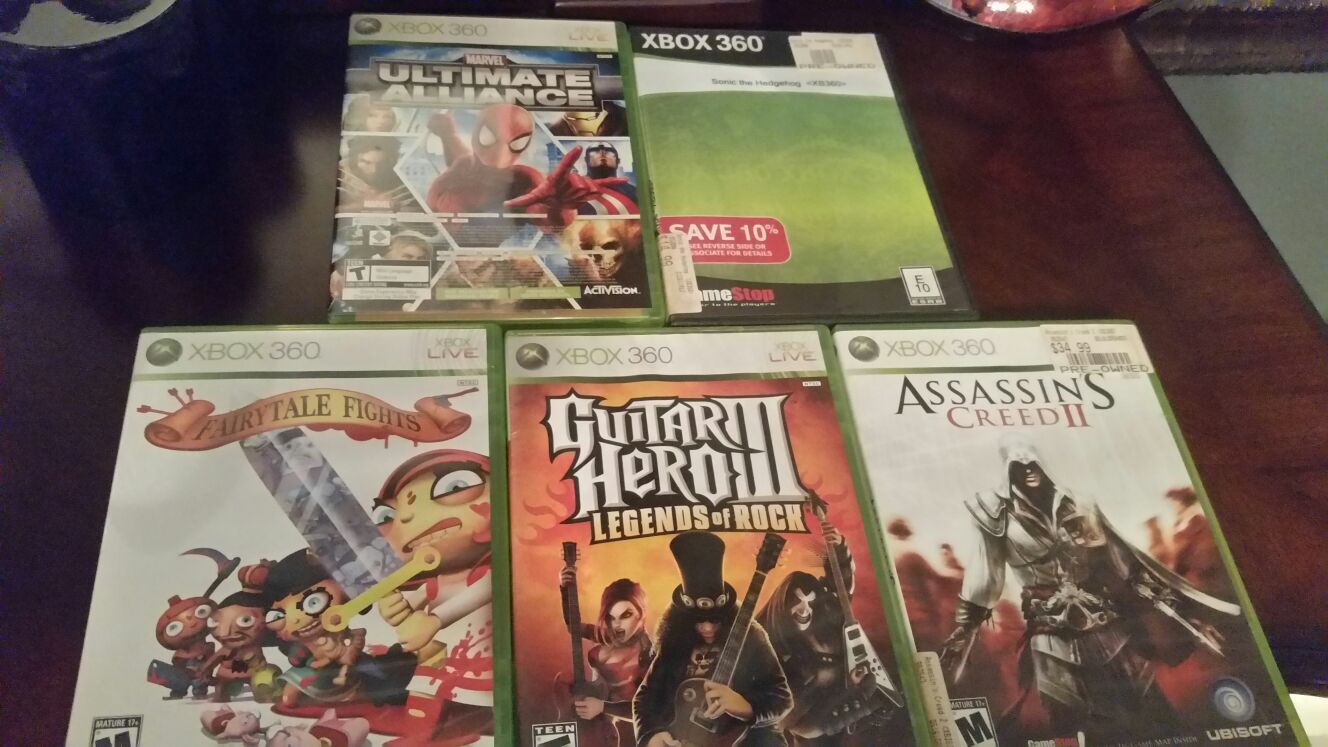 Lot of 5 xbox 360 games