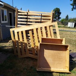 Bunk Bed, Twin On Bottom, Single On Top. Needs A Tad Bit TLC.