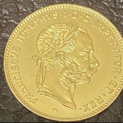 4 Florin 1892 Coin Austria AU. 900