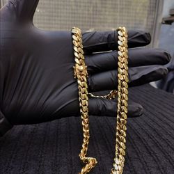 14K gold plated Miami Cuban Link 10mm chain