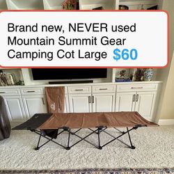 NEW Mountain Summit Gear Horizon portable camping cot large