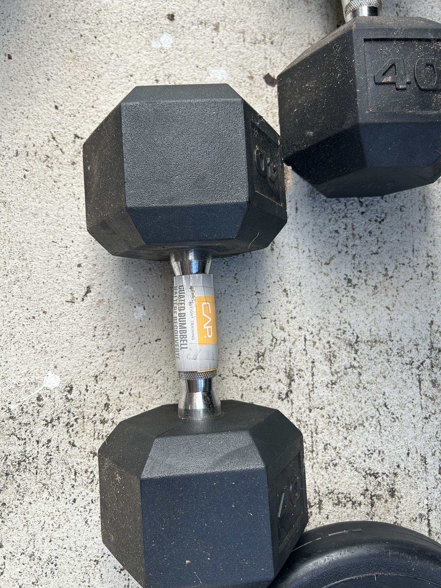 EZ Curl Bar With Dumbbells