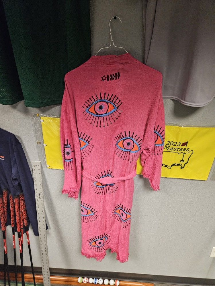 Bodho Robe Handmade Evil Eye Kimono Bohemian Cotton Cardigan