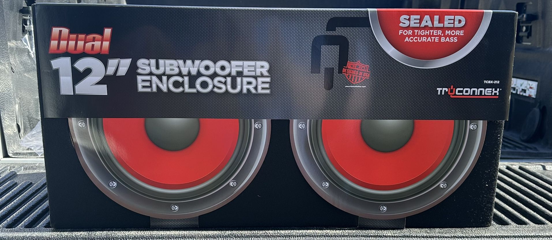 Metra TCBX-212 - 12" Dual Sealed Subwoofer Enclosure - Charcoal - BRAND NEW
