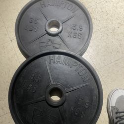 35 lbs pound Rubber Weight Plates 0B0