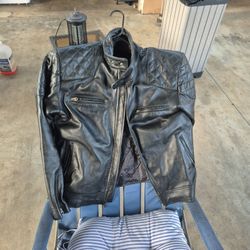 Ykk Leather Jacket