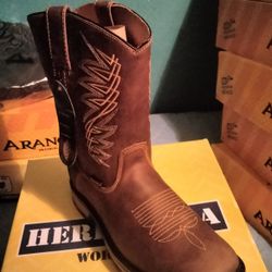 Brand new work boots not steel toe & steel toe/Nueva botas de trabajo sin casquillo y con casquillo