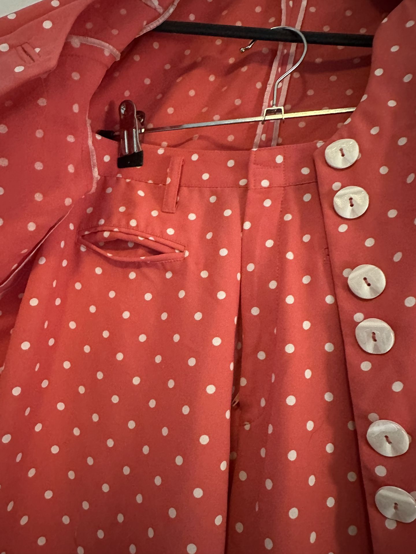 2 Piece Vintage Polka Dot Pant Set