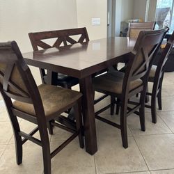 Adjustable Dinning High Table Set 