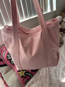 big pink tote beach bag