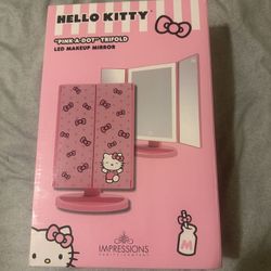 Impressions Vanity Hello Kitty "Pink-A-Dot" Trifold LED Makeup Mirror