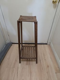 Tall Wooden Plant Stand Two Tier