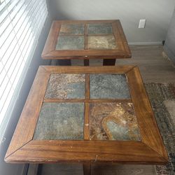 End Tables (real wood/stone)
