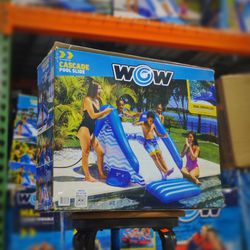 WOW Sports Cascade Inflatable Pool Slide with Sprinkler