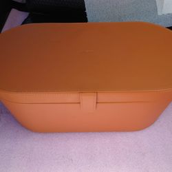 DYSON Airwrap Styler & Attachments Tan Leather Storage Case Box Only