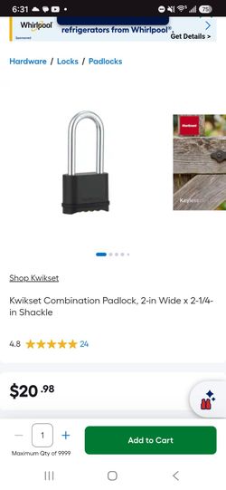 Kwikset Combination Padlock