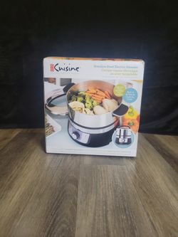 Euro Cuisine Electric 3.4 Qt Stainless Steel Food Steamear and Rice Cooker