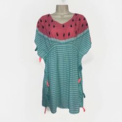 Youth Xl 14 / 16 Shirt Swimwear Cover Watermelon Aqua Teal OverShirt