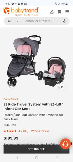 Baby Trend EZ Ride Travel System with EZ-Lift™ Infant Car Seat $160