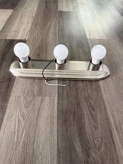 3-Light Brushed Nickel Vanity Light Bar