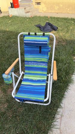Folding Beach Chair with Cup Holder