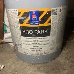 5 Gallons Sherman Williams White Traffic Markings Paint