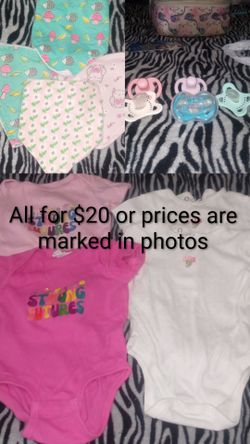 Baby Girl Clothing and Accessories Bundle