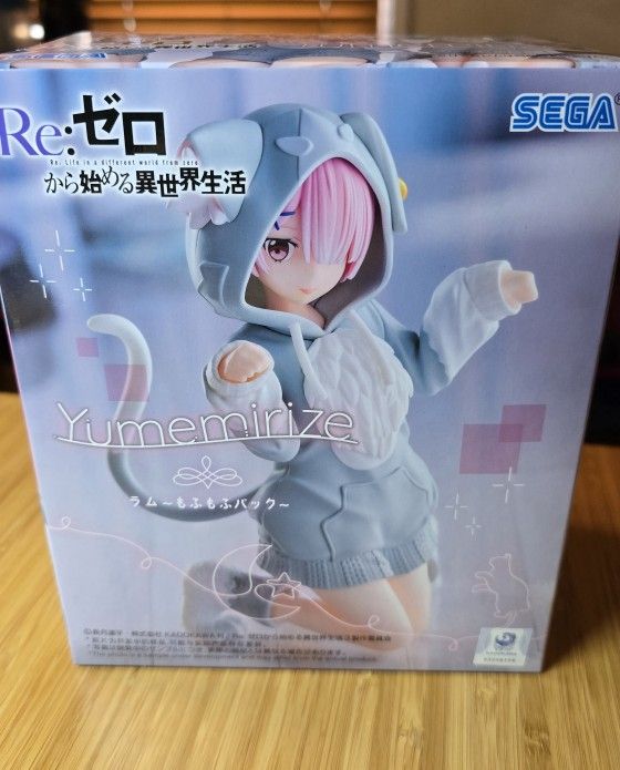 Re:Zero Ram Fluffy Mofu Mofu Anime Figure New